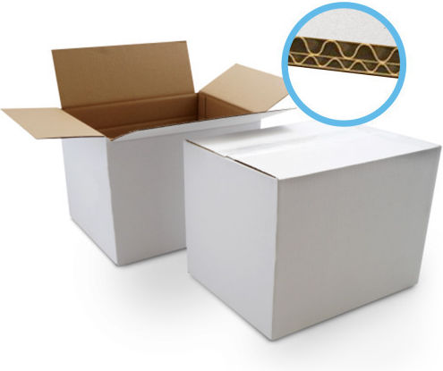 Verpackungskarton 5 Lagen Weiß P60 x B40 x H17cm