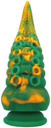 Power Monsters Dildo με Βεντούζα Πράσινο
