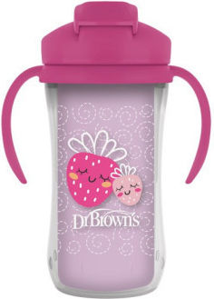 Dr. Brown's Children's Plastic Fuchsia Cup 300ml for 12m+