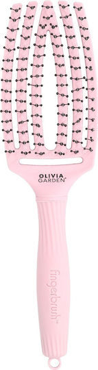 Olivia Garden Fingerbrush Care Βούρτσα Μαλλιών Ροζ