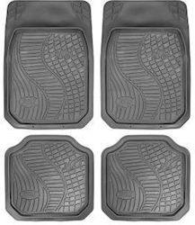 Rubber Car Mats 4 Pieces Black Universal Rubber Car Mats 4 Pieces Black Universal
