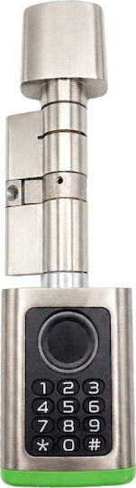 N.S.KEY KNB CYL TTLOCK Electronic Lock with Bluetooth & Password 60-120mm Silver