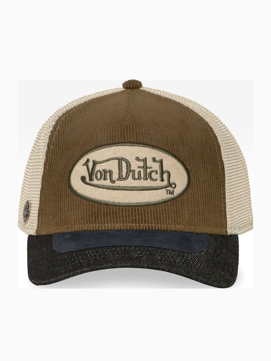 Von Dutch Unisex Șapcă Trucker Cafeniu Bej Vd 1 Ct Shield 05-brown Beige