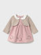 Kids Dress Set with Coat Pink