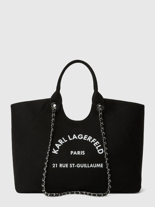 Fabric Women's Shopper Bag Black