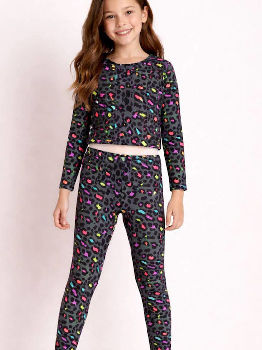 Kids Set with Leggings Summer 2 Pieces Leopard