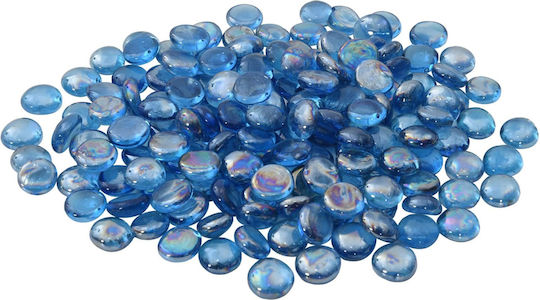Vidaxl Glass Grain 17-19 Millimeters Light Cobalt Blue Glass
