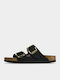 Black Leather Women's Sandals Narrow Fit