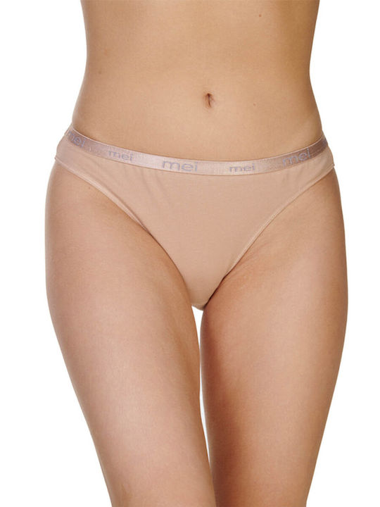 MEI Hohe Taille Damen-Slip Beige