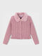 Kinder-Strickjacke Lila Offen