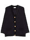 Women's Knitted Cardigan in Blue Color