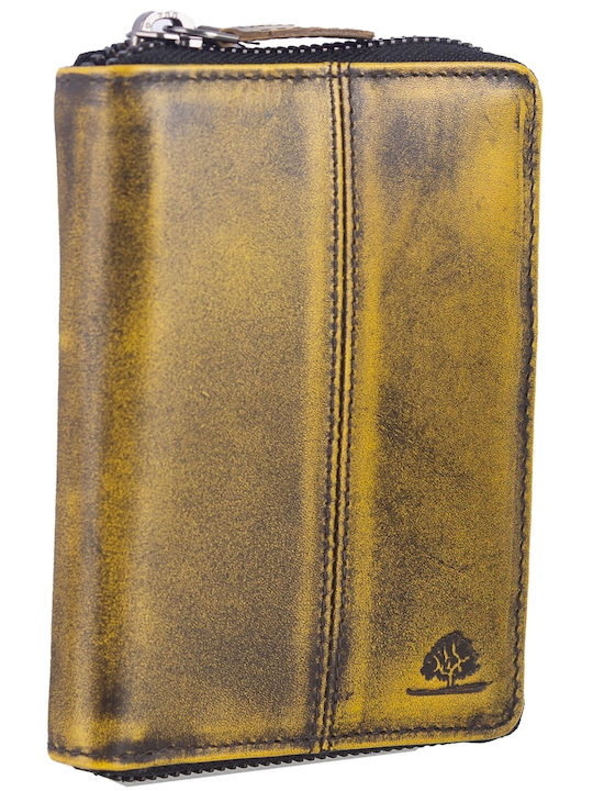 Small Leather Women's Wallet Yellow