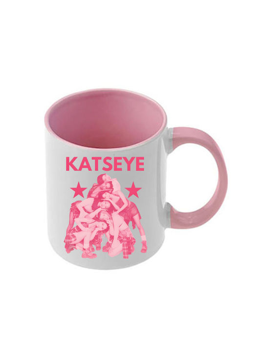 Mug Katseye Pink Handle Interior