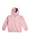 Kinder-Sweatshirt Strickjacke mit Rosa Kapuze