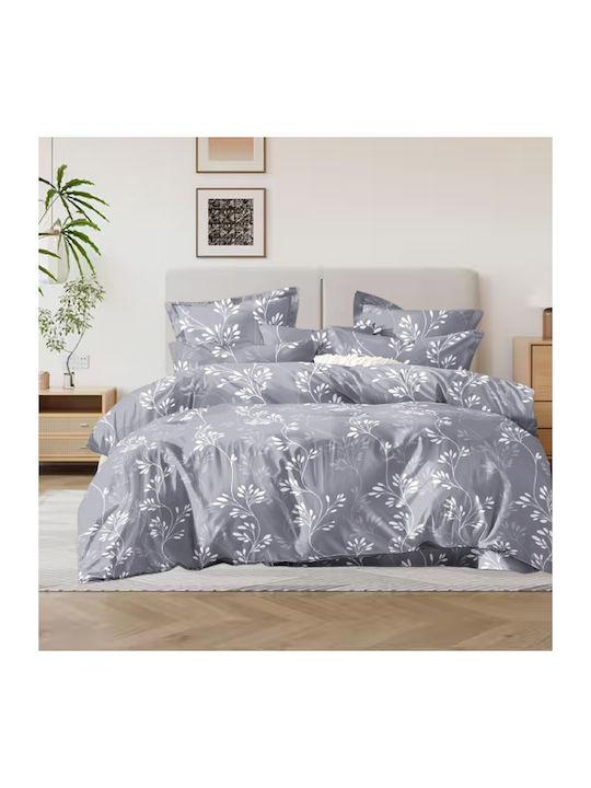 SpitiBazaar Royal Module Cearceafuri De Pat Super Duble Cu Hugger Din Cauciuc 160x200+30cm Gri 4 Buc