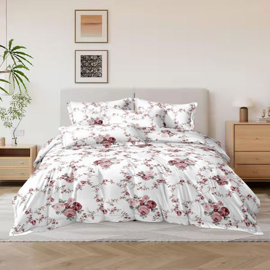 SpitiBazaar Royal Σετ Σεντόνια Υπέρδιπλα με Λάστιχο 160x200+30εκ. Λευκό (4τμχ)