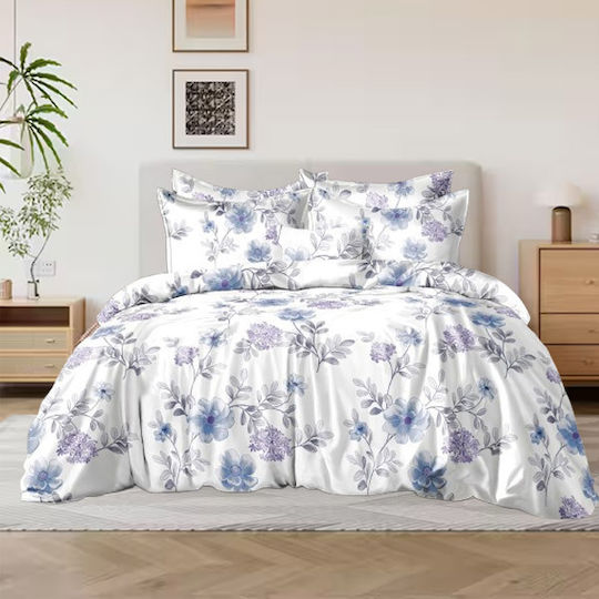 SpitiBazaar Royal Σετ Σεντόνια Υπέρδιπλα με Λάστιχο 160x200+30εκ. Λευκό (4τμχ)