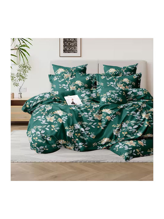 SpitiBazaar Royal Module Cearceafuri De Pat Super Duble Cu Hugger Din Cauciuc 160x200+30cm Verde (4buc)