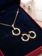 Velve Velve Schmuckset mit Ohrringen & Anhänger aus Gold