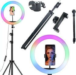 Ring Light Τρίποδο Rgb Led 30cm Βάση Κινητού Usb Ring Light Τρίποδο Rgb Led 30cm Βάση Κινητού Usb