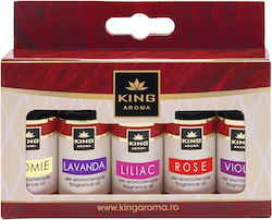 Aromatherapy 5 Scented Oils Set Floral Kingaroma Classic Elegance Relaxation Garden Freshness