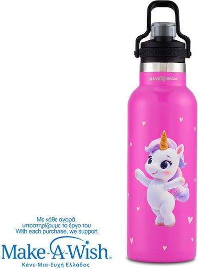 Nava We Care Kids Water Bottle Unicorns Thermos Pink Unicorn 500ml
