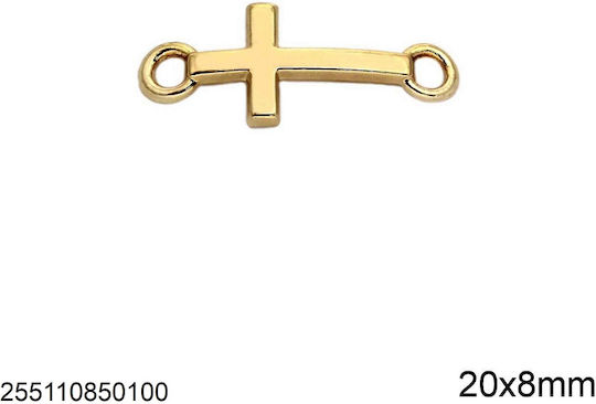 255110850 Gießer Kreuz Muster 20x8mm Vergoldet 5 Stück