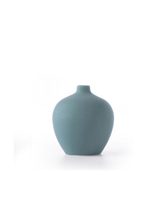 Nef-Nef Homeware Dekorative Keramikvase Bola Blau 8,5xHöhe 10,5cm