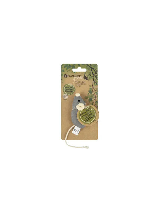 Cat Toy Flamingo Natural Mouse Grey with Catnip