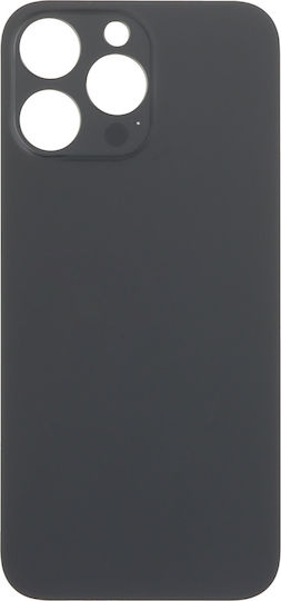 Capac Spate Baterie Adeziv Capac Iphone 16 Pro Max Gaură Mare Negru Titan