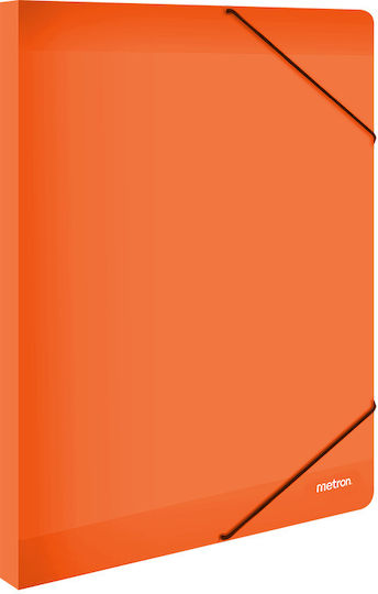 Metron Metron Kunststoff Ablagebox mit Gummiband Fun 35x3x25cm Orange