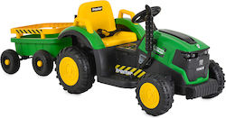 Kinderfahrzeug mit Traktor Elektrisch mit Anhänger 12 Volt Grünes für 3+ Jahre