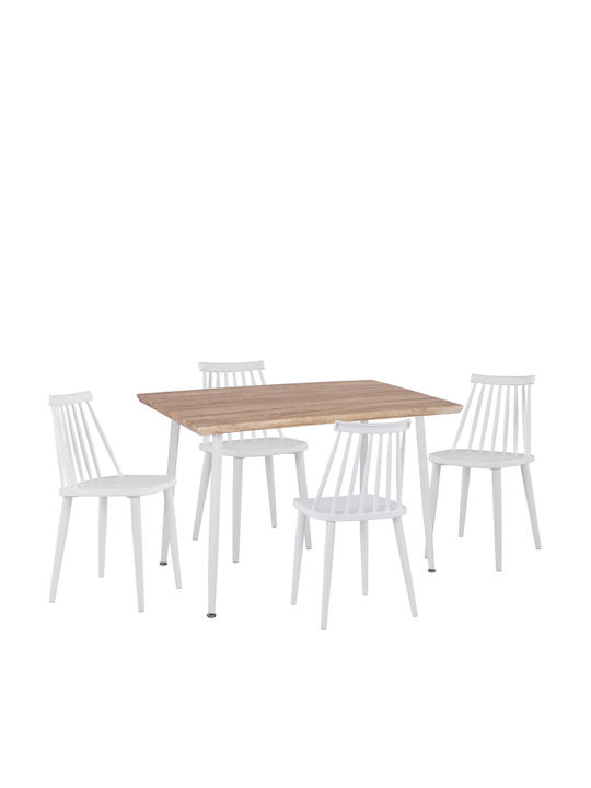 Esszimmermöbel-Set Paloma Mit 4 Stücken 120x70cm