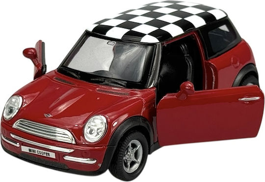 Welly Mini Cooper Καρο Σανιδα Κοκκινη 1:34 49766