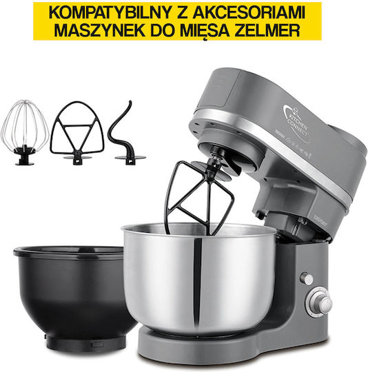 Zelmer Кухненски робот 1800W с Неръждаем Казан 4.5lt Сив