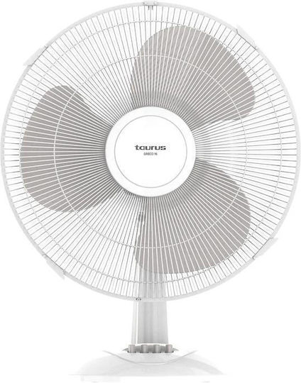 Taurus Greco 16 Επιτραπέζιος Ανεμιστήρας 45W Διαμέτρου 40cm Λευκός