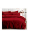 MayHome MayHome Coverlet Set Single Cotton & Polyester Red 160x240cm 2 Pieces