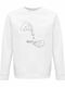 Sweatshirt Organic Unisex " Addicted To Music " White