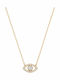 Kloxx Halskette Auge aus 9K Gold mit Zirkon