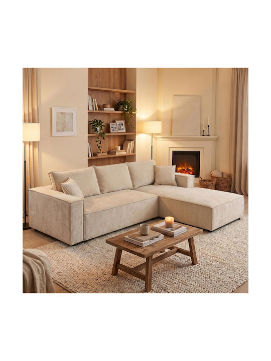 Maden Corner Couch with Left Corner Beige 279x2...