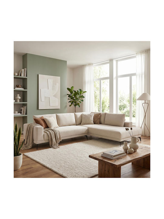 Selio Corner Couch with Left Corner Beige 300x2...