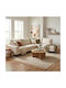 Zenqua Corner Couch with Right Corner Beige 291x233x90cm