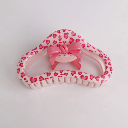 Seria Leopard Roz – Clamă Acrilică De Păr Cloud – 13cm