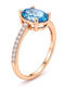 Verita Women's Ring with Zircon Made of Gold Plated Silver