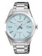 Casio Herrenuhr 40mm Batteriefunktion mit Silbernem rostfreiem Stahlarmband