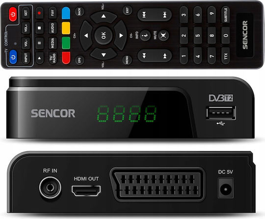 Sencor SDB 524T Ψηφιακός Δέκτης Mpeg-4 Σύνδεσεις SCART / HDMI / USB