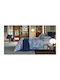 Valeria Home Set Huse Pentru Pilote 100% Bumbac 240x220cm Superdublu Cu 2 Fețe De Pernă Cearșafuri Cidade – 100% Midnight