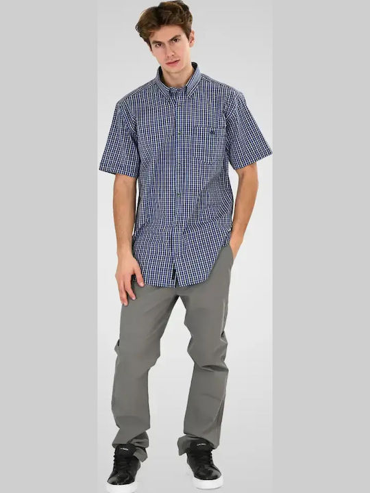 Double Short Sleeve Denim Shirt in Regular Fit ...