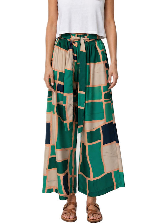 Moutaki Women's High Rise Satin Pantaloons Beig...