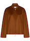 Short Women's Bomber Jacket Brown